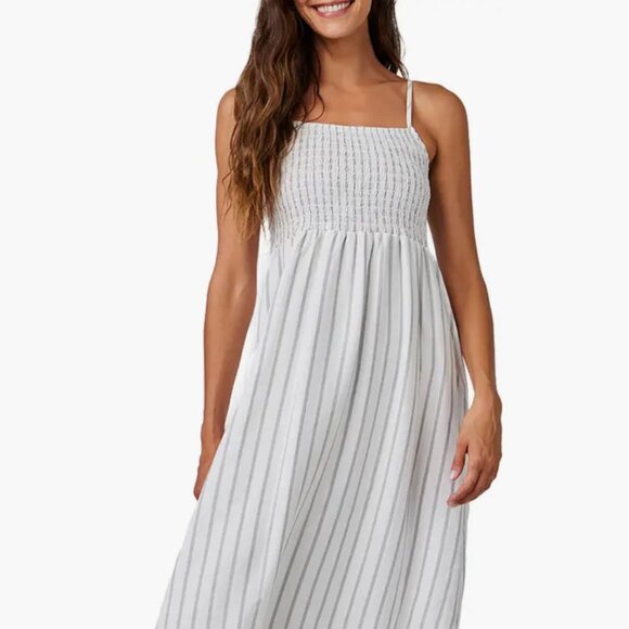 Monrow Gauze Smocked Long Dress - Picture 1 of 5